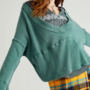 Free People Honey Comb V Sweater